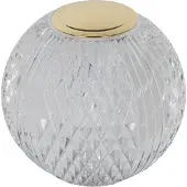 Lucide CINTRA - Wiederaufladbare Tischleuchte - Akku/Batterie - 9 cm - LED Dim. - 1x1,5W 2700K - 3 StepDim - Transparent