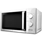 Grunkel MW-20INOX, Arbeitsplatte, Kombi-Mikrowelle, 20 l, 700 W, Drehregler, Edelstahl