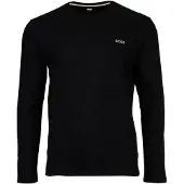 BOSS für Herren. 50535870 Waffel-T-Shirt schwarz (S), Heimtextilien, Baumwolle, Langarm