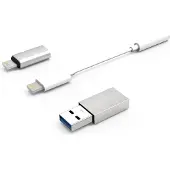 CoolBox COO-CKIT-APPL, 3.5 mm, Lightning, 0,07 m, Weiß