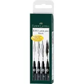 Faber-Castell PITT Artist Pens 4-set Black