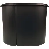 Helit Papierkorb Duo-System "the double", 20 + 9 Liter, Hochwertiger Duo-System Abfalleimer mit umlaufendem Griffrand, Farbe: schwarz