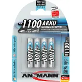 Ansmann Akku AAA, 4 Stück, 1050 mAh 1,2V NiMH