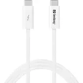 Sandberg 136-56, 100 m, USB C, USB C, USB4 Gen 3x2, 40 Gbit/s, Weiß