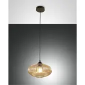 FABAS LUCE Pendelleuchte Fiordaliso E27 Ø300mm Bernstein