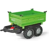 Rolly Toys Mega Trailer Dreiseitenkipper, grün/silber, Maße: 88x45x47 cm; 12 150 2
