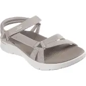 SKECHERS Damen Sandalen GO WALK FLEX Taupe Textil Größe: 38