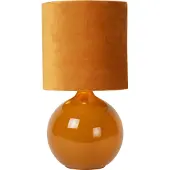 Lucide Tischlampe Esterad, gelb / orange, für Wohn- / Esszimmer, Glas, Tischlampe