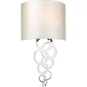Elstead Lighting Elstead Curtis Wandleuchte E27 Medium Poliertes Chrom Elfenbeinfarbe