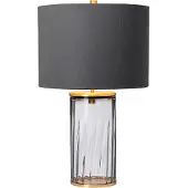 Elstead Lighting Elstead Reno Tischleuchte E27 Gealtertes Messing Walfisch Blau
