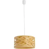 Näve Pendelleuchten - Pendelleuchte "FINJA" Ø: 40cm natur, Hängelampe im Scandi Style, aus Kunststoff in natur, 110 cm hoch, Ø 40 cm, E27-Fassung