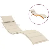 vidaXL Sonnenliegen-Auflage Creme 186x58x4 cm Oxford-Gewebe