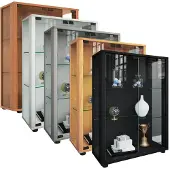 Hioshop Sammel Stand Vitrine Holz Glas Sintalo