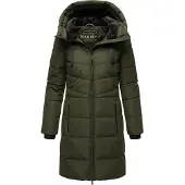 MARIKOO Damen Winterjacke Natsukoo – warm, mit Teddyfell & Kapuze
