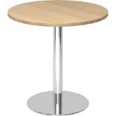 Hjh OFFICE PRO BISTRO F80R C - System Konferenztisch Chrom Eiche Ø 80