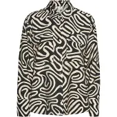 Vero Moda Bluse in Schwarz/ Beige - M
