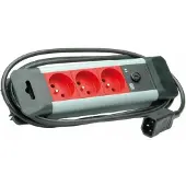 Bachmann 3-fach UTE Steckdosenleiste 45°, 2,0m IEC320 C14