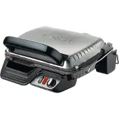 Tefal 3-in-1 Kontaktgrill, mit Überbackfunktion, doppelte Grillfläche als Tischgrill/BBQ, Sandwich, Steak, Panini, einstellbares Thermostat, Antihaftbeschichtung, Grau, GC3060