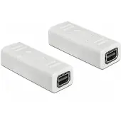DeLOCK - DisplayPort-Buchse-/Steckerwandler - Mini DisplayPort (W) zu Mini DisplayPort (W) - 3.9 cm - weiß