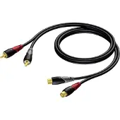 Procab CLA850 2x Cinch Male - 2x Cinch Female 3 Meter Av-Kabel