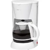 Clatronic Kaffeemaschine | für 12-14 Tassen (ca. 1,5 Liter) | Nachtropfsicherung und herausnehmbarer Filtereinsatz | 900W | KA 3473 weiß
