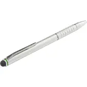 Leitz Complete 2 in 1 Stylus für Touchscreen Geräte, Universal, Jede Marke, Silber, iPad, Aluminium, Silikon, 10 g