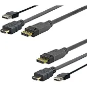 VivoLink PROHDMIUSBDP1 1m DisplayPort HDMI + USB Schwarz Videokabel-Adapter