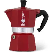 Bialetti 4941, Mokka-Kanne, Rot, Aluminium, 1 Tassen, CE, 322 g