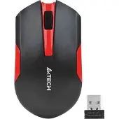 A4Tech G3-200N, Beidhändig, Optisch, RF Wireless, 1000 DPI, Schwarz, Rot