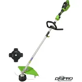 Greenworks GD24X2TX Trimmer 2x24V egnet til vedhaeftning - uden batteri og lader - Without battery an