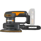 WORX Akku-Tellerschleifer "WX822.9" für Holzmöbel und Türen, mit Staubfangsack, ohne Akku & Ladegerät