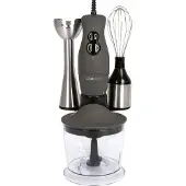 Clatronic SMS 3777, Stabmixer/Schneebesen/Multizerkleinerer zum mixen, zerkleinern, schlagen, 400 Watt, inklusive Zubehör, Edelstahl/Titan