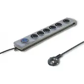 Qoltec 50199, 5 m, Drinnen, Typ E, Typ F, Abgewinkelt, Überlastschutz