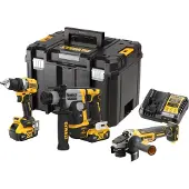 DeWalt Elektrowerkzeug-Set Combo 18V DCK355P2T mit Bohrschrauber DCD800, Bohrhammer DCH172 und Winkelschleifer DCG405