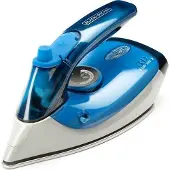 Black & Decker BXIR1000E, Dampfbügeleisen, Edelstahl-Bügelsohle, 20 g/min, Blau, Weiß, 50 g/min, 0,04 l