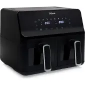 Tristar Haushaltsgeräte Tristar FR-9040 Doppel-Fritteuse 2700 W Heißluft-Funktion, Timerfunktion, Antihaftbeschichtung, Temperaturvorwahl Schwarz (FR-9040)