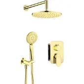 TRIZERATOP Unterputz-Duschset rund , mit Mischbox Gold