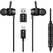 Sandberg USB-C/A In-Earset with Line-Mic, Kabelgebunden, Anrufe/Musik, 20 - 20000 Hz, 28 g, Kopfhörer, Schwarz