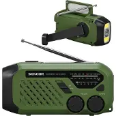 Sencor Radio SRD 1000SCL Grün mit Kurbel, Solar, Taschenlampe, SOS-Funktion, IPX3, 70x145x53 mm