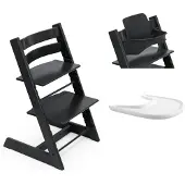 Stokke Tripp Trapp Bundle Treppenhochstuhl inklusive Babyset & Tray, schwarz