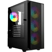 Gembird CCC-FC-4000, Tower, PC, Schwarz, ATX, ITX, micro ATX, Kohlenstoffstahl, Glas, Gaming