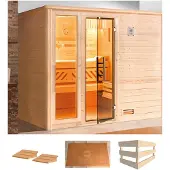 Weka Premium-Massivholzsauna 45 mm BERGEN 3 GTF x B x T x H x 246 x 195 x 205