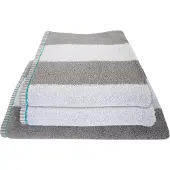 Dyckhoff Handtuch "Maritim, Block Stripe", grau (kiesel), B:50cm L:100cm, Frottier, Obermaterial: 100% Baumwolle, Handtücher, Handtuch