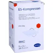 Hartmann ES-Kompressen steril 12- lagig 20 x 5 Stück - 5 x 5 cm 20X5 St