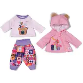 Baby Born Neugeborenen-Outfit mit Langarmshirt, Hose und Jacke für 43cm Puppen