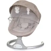 Chipolino Babywippe Nest Musik, Fernbedienung, Kissen, Gurt, Timer, Plüschtiere beige