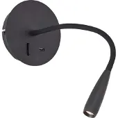 Brilliant Jutta LED Wandspot mit Flexarm und Schalter sand schwarz USB