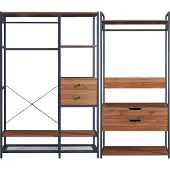 En.casa Garderobenständer 2er Set Larem 4 Schubladen