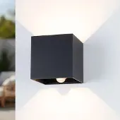 LumenXL Außenwandleuchte Nora mit Sensor - Schwarz mit integrierter LED