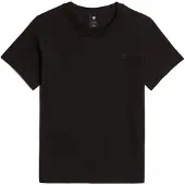 G-Star T-Shirt "Nifous", Damen, Gr. XL (42), schwarz (dk schwarz), Single Jersey, Obermaterial: 100% Baumwolle, unifarben, regular fit, Rundhals, Shirts T-Shirt, mit kleiner Logo-Stickerei